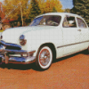 White 1950 Ford Diamond Painting