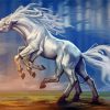 White Sleipnir Horse Art Diamond Painting