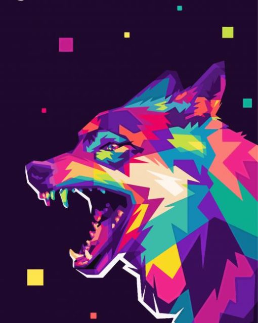 Wolf Pop Art Diamond Painting