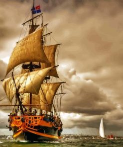 Wooden Ship Diamond Painting