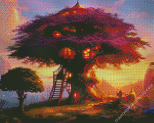 Fantasy Tree Home Diamond Painting