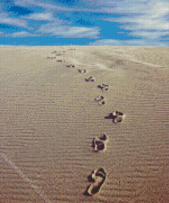 Footprints in Sand Diamond Painting