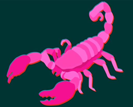 Pink Scorpion Diamond Painting