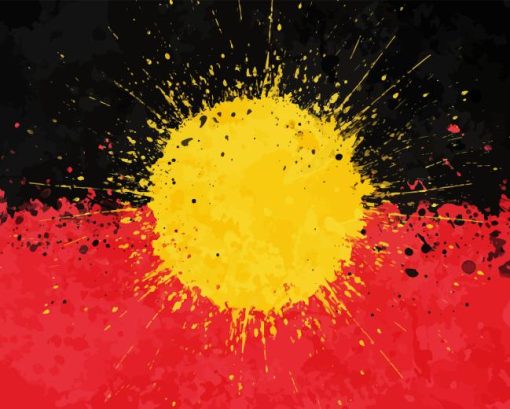 Aboriginal Flag Diamond Painting