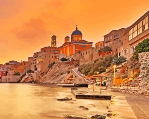 Agios Nikolaos City Diamond Painting