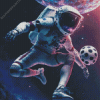 Astronaut Soccer Diamond Painting