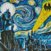 Batman Starry Night Diamond Painting