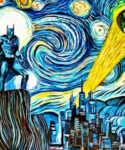 Batman Starry Night Diamond Painting