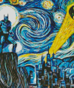 Batman Starry Night Diamond Painting