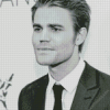 Black And White Paul Wesley Diamond Painting