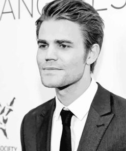 Black And White Paul Wesley Diamond Painting