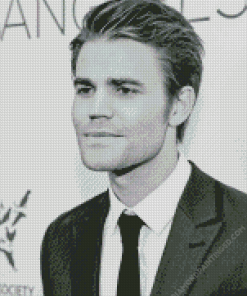 Black And White Paul Wesley Diamond Painting