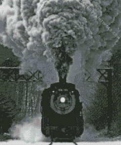 Black Train Diamond Painting