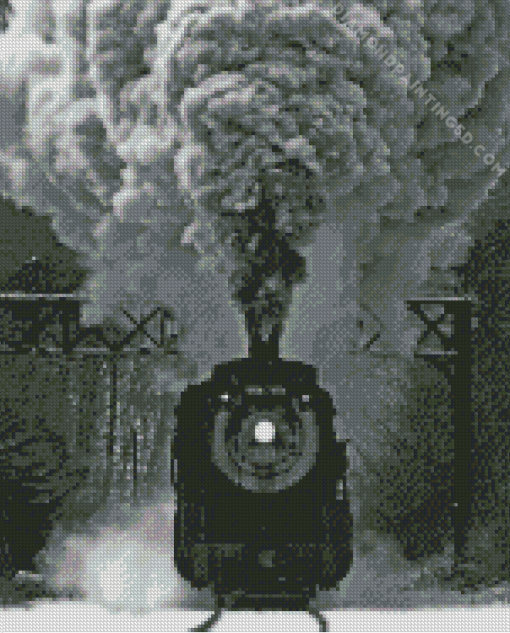 Black Train Diamond Painting