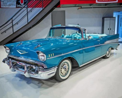 Blue 57 Chevy Diamond Painting