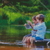 Boys Fishing Diamond Painting