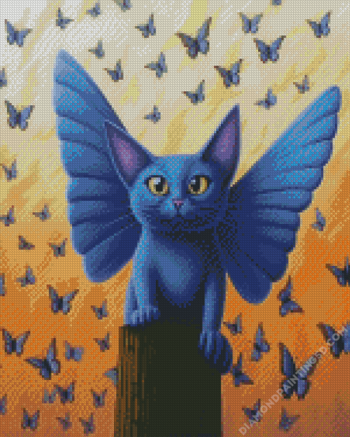 Butterfly Cat Diamond Painting