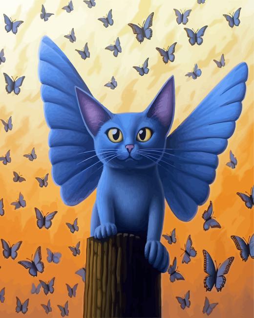 Butterfly Cat Diamond Painting