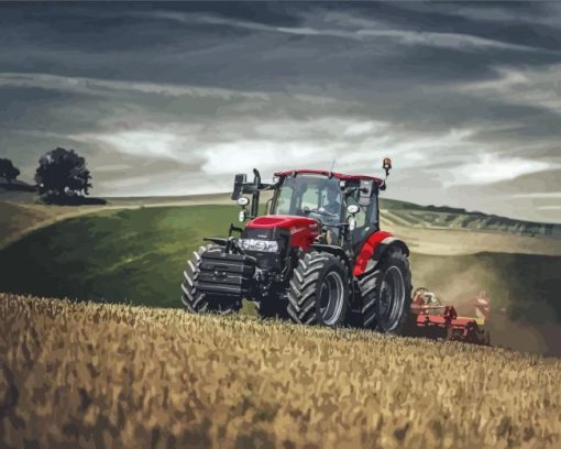 Case IH Tractors Diamond Painting