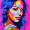 Colorful Zoe Saldana Diamond Painting