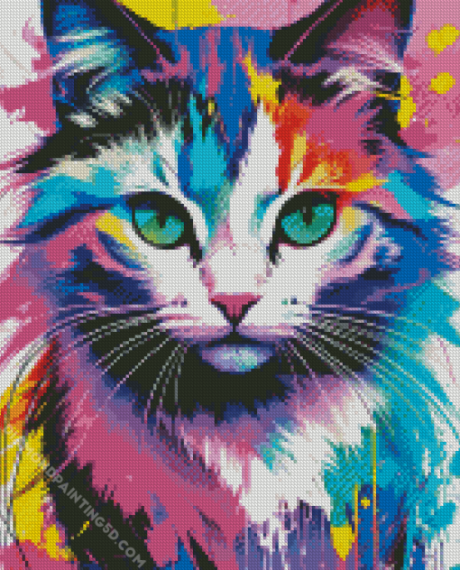 Colourful Cat Diamond Painting