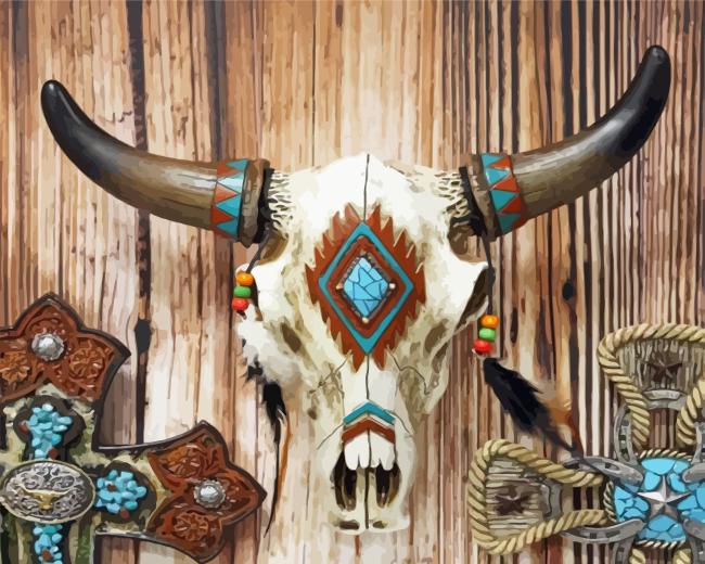 Cow Skull Head Diamond Painting