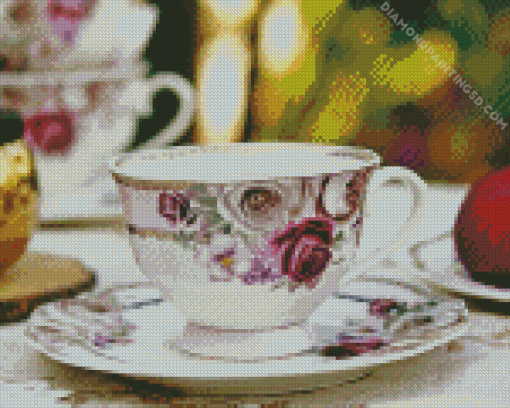 Cup and Saucer Diamond Painting