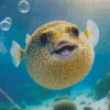 Cute Pufferfish Diamond Painting