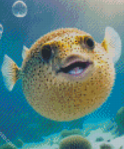 Cute Pufferfish Diamond Painting