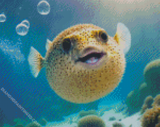 Cute Pufferfish Diamond Painting