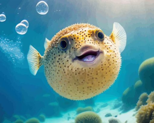 Cute Pufferfish Diamond Painting