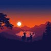 Deer Landscape Diamond Painting