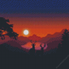 Deer Landscape Diamond Painting