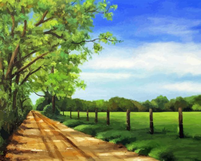 Dirt Road Diamond Painting