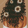 Flowers and Curly Hair Diamond Painting