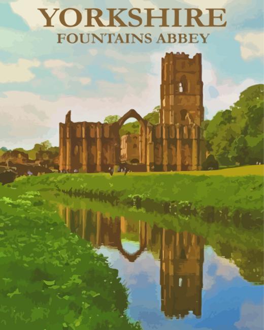 Fountains Abbey Poster Diamond Painting