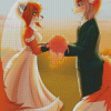 Fox Couple Wedding Diamond Painting