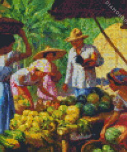 Fruit Seller Diamond Painting