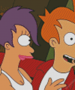 Fry and Leela Diamond Painting