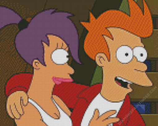 Fry and Leela Diamond Painting