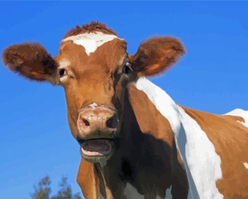 Guernsey Cow Diamond Painting