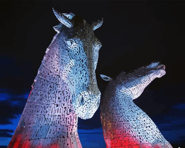 Kelpies of Scotland Diamond Painting