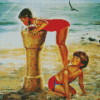 Kids Playing On Beach Diamond Painting