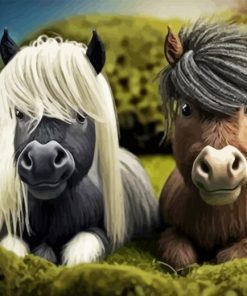 Little Shetland Ponies Diamond Painting