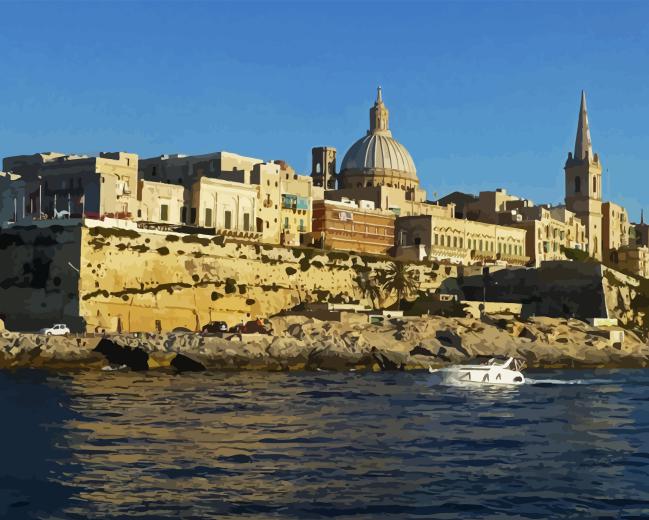 Malta Harbor Diamond Painting