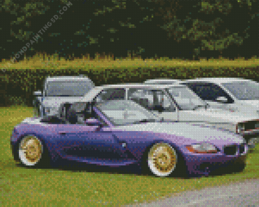 Purple BMW Diamond Painting