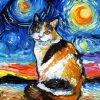 Starry Night Cat Diamond Painting