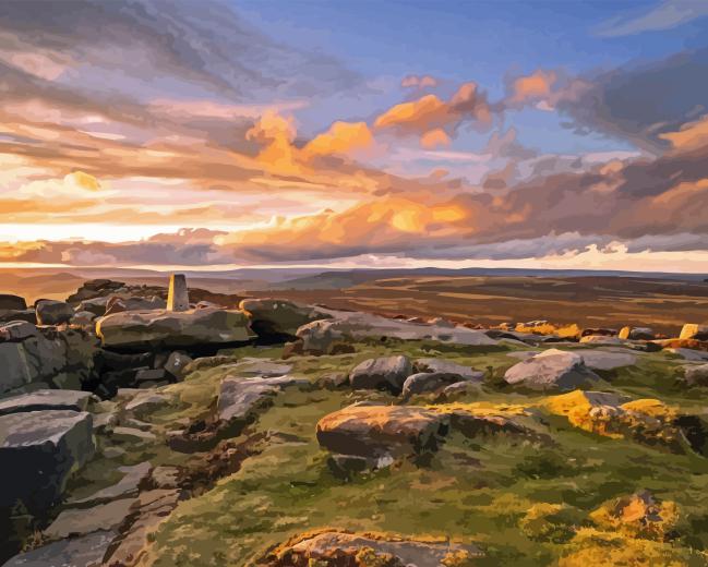 Sunset Stanage Edge Diamond Painting