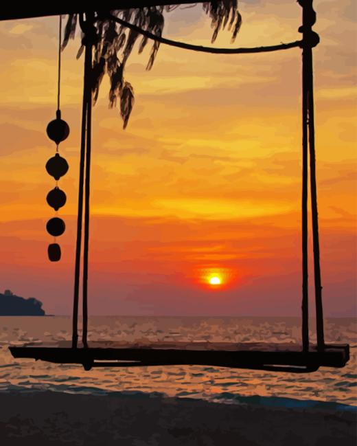 Swing Sunset Diamond Painting