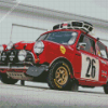 Vintage Mini Rally Car Diamond Painting